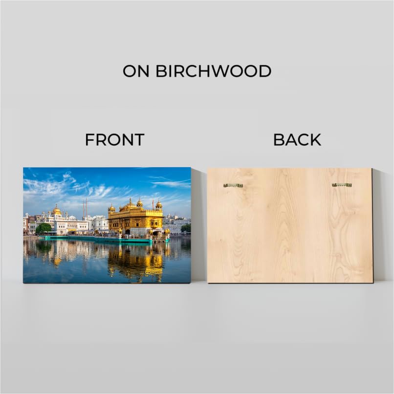 Chalk My Theme Golden Temple Wood Print Wall Art Home Decor, Living Room, Bedroom, Cafe, Room Painting For Wall Decoration -9 X